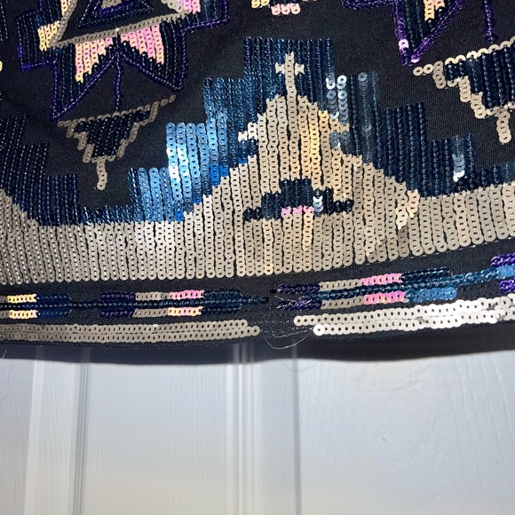 EXPRESS Mini Skirt With Sequin Designs - Picture 4 of 4